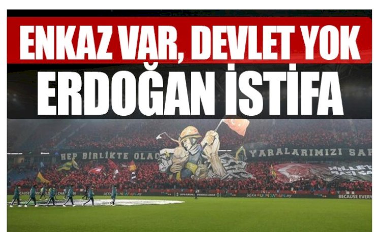 Trabzonspor maçında dikkat çeken pankart